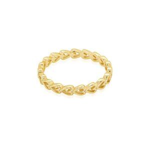 NWT Bella Eternity Heart Band Ring // 14kt Gold Vermeil (Size 6)